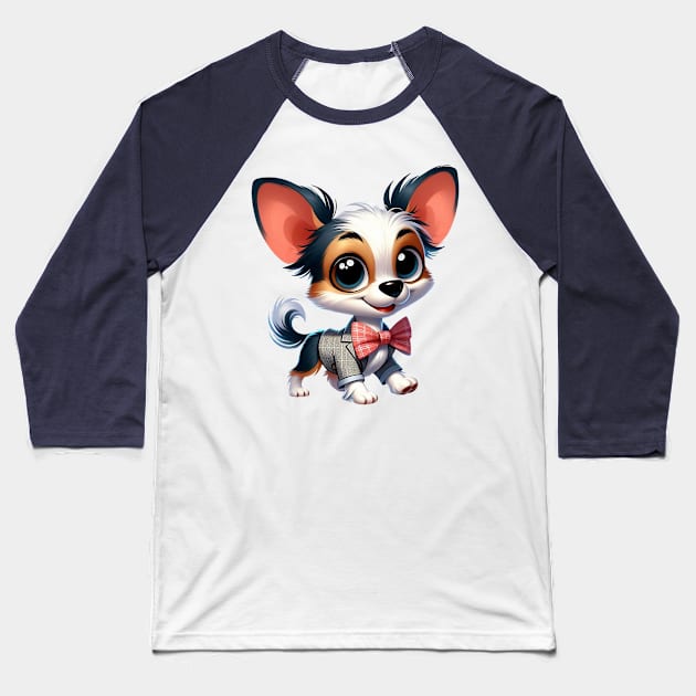 Cute Toy Terrier Baseball T-Shirt by Dmytro